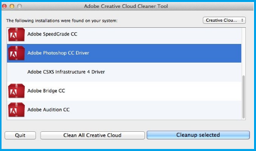 search for adobe cc leftover files mac os